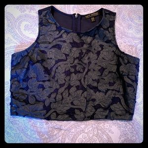 Lipsy London Navy Blue Crop Top